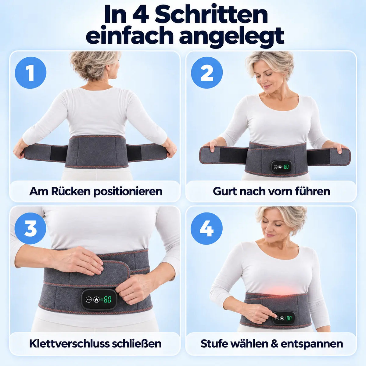 BeltFlow 3 in 1 Wärme- und Massagegurt
