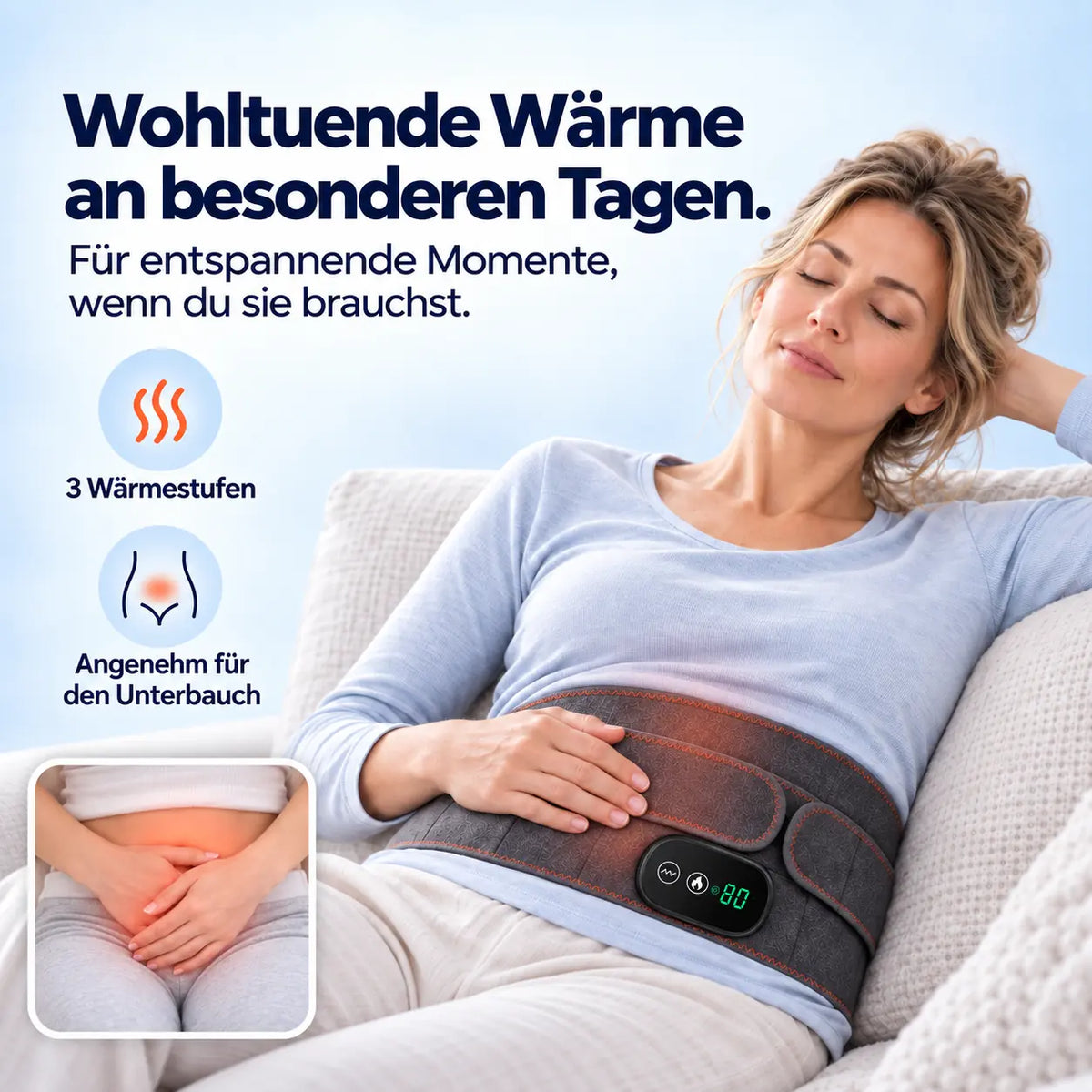 BeltFlow 3 in 1 Wärme- und Massagegurt