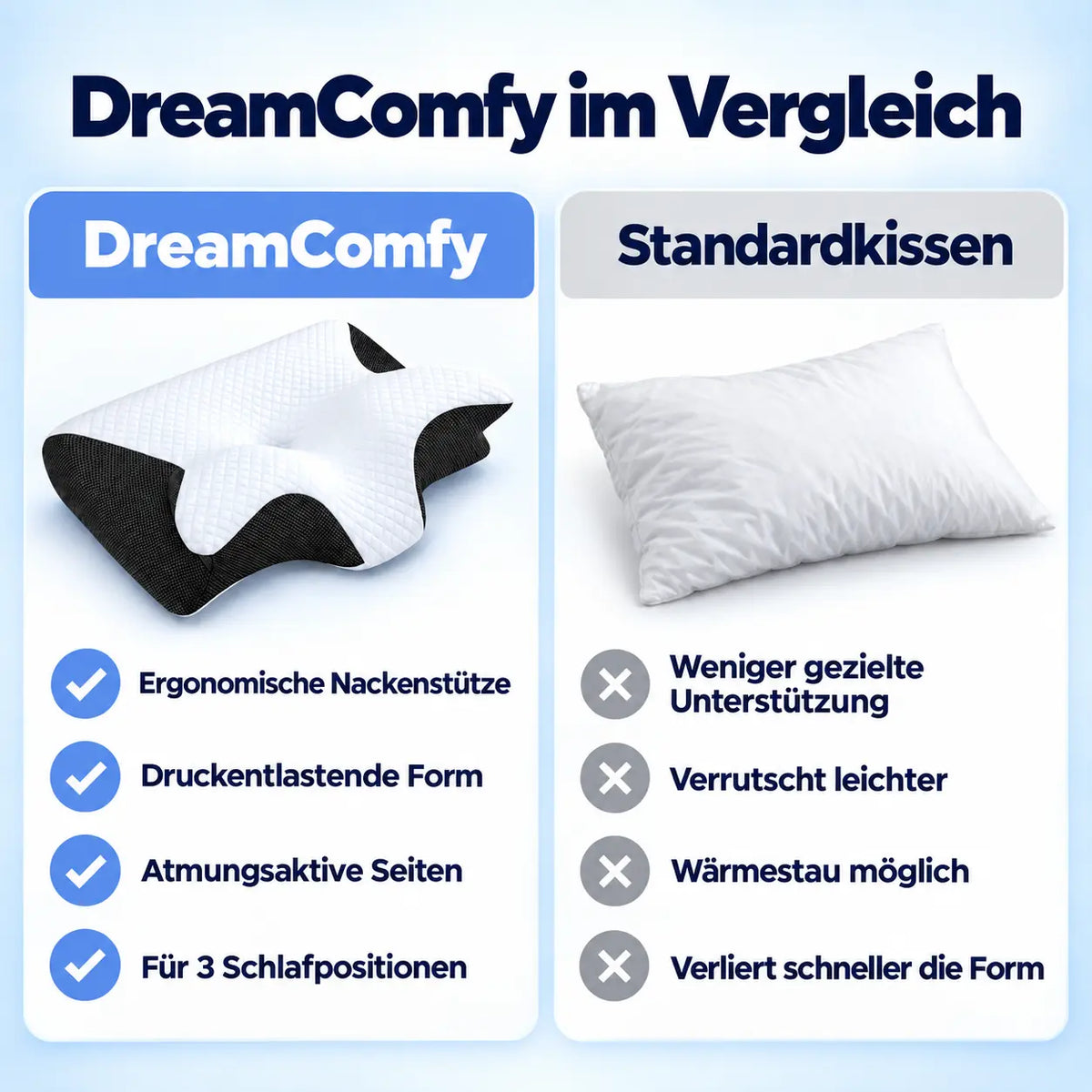 DreamComfy 3-in-1-Schlafkissen